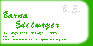 barna edelmayer business card